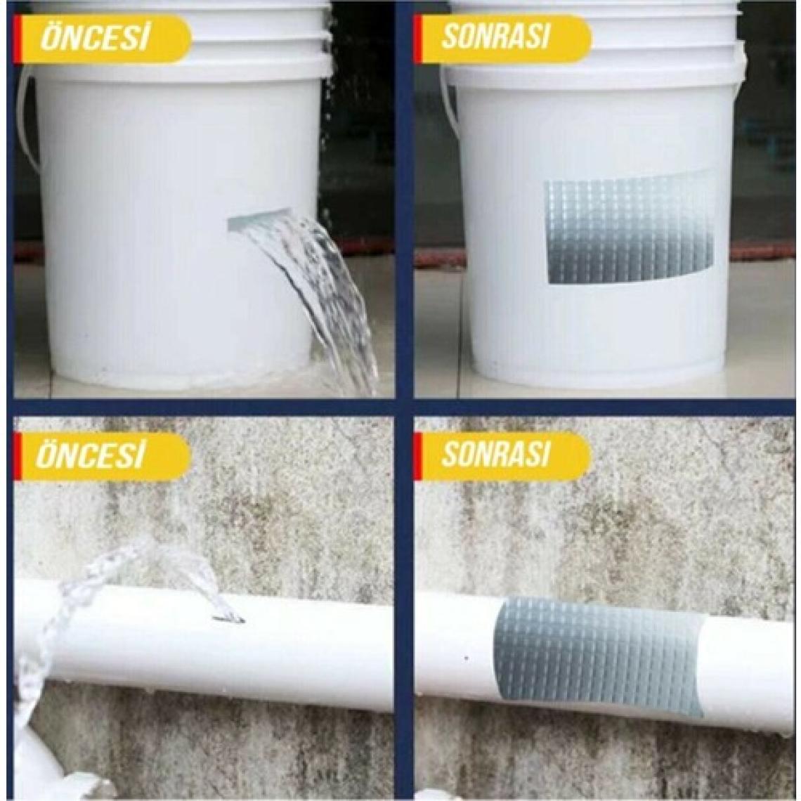 Omac Waterproof Tape Su Geçirmez Güçlü Tamir Bandı Çamur Bant Gri 2MX10CM