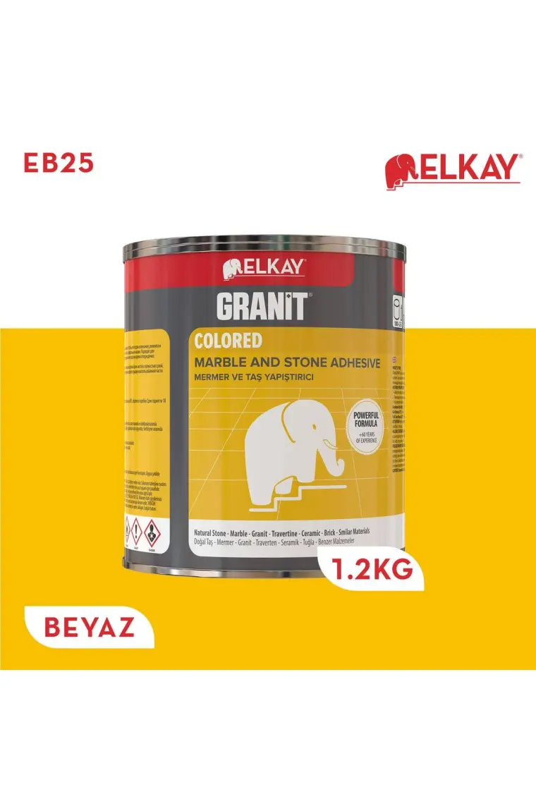 Elkay Granit Mermer ve Taş Yapıştırıcı Beyaz 1200GR