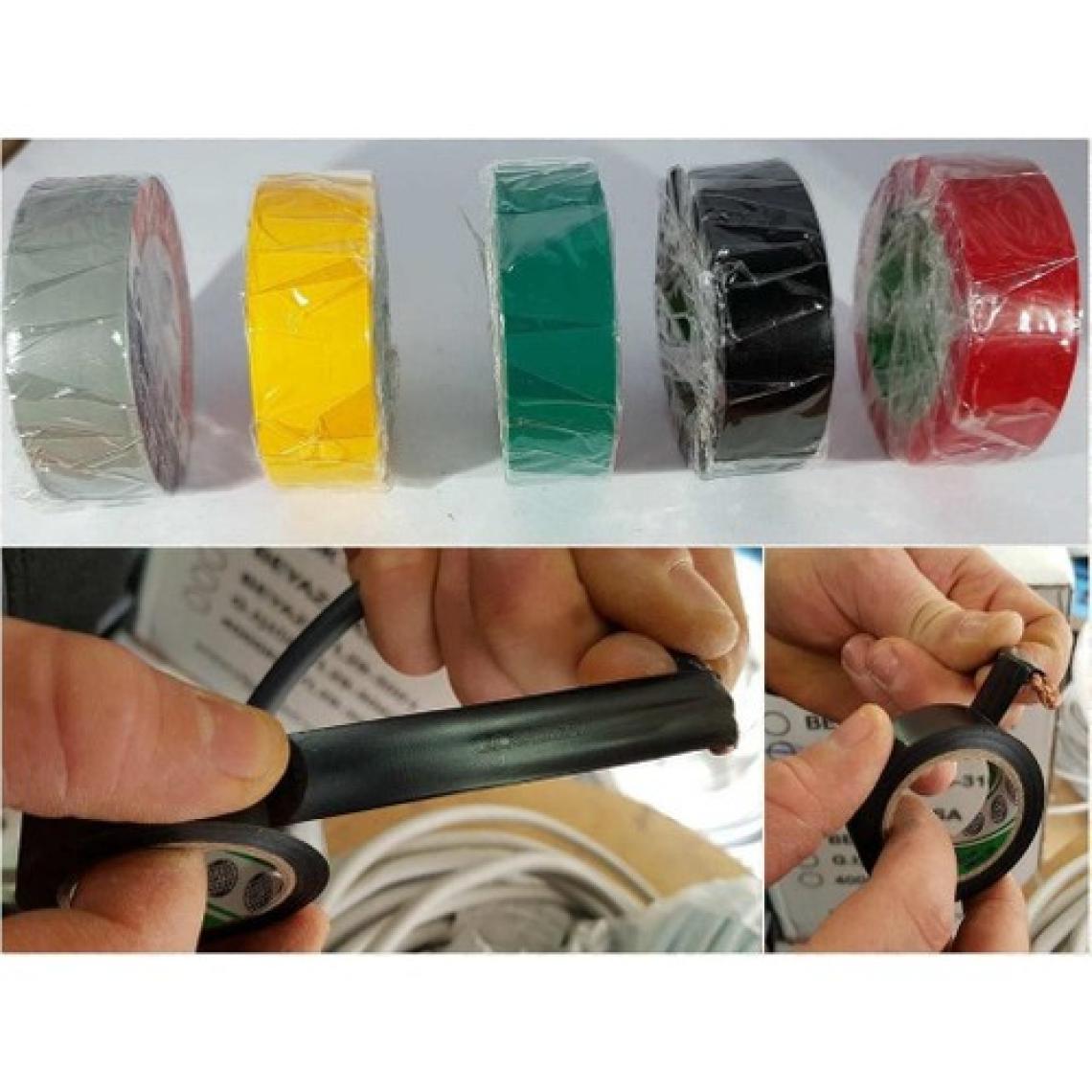 Globe Izole Elektrik Bandı 10'lu Paket - Siyah - Globe Plastik Izole Elektrik Bandı - Siyah