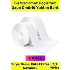 Ekstra Güçlü Su Geçirmez Sızdırmaz Dayanıklı Yalıtım Tamir Küf Önleyici Beyaz Bant 3.2m - 1 Adet