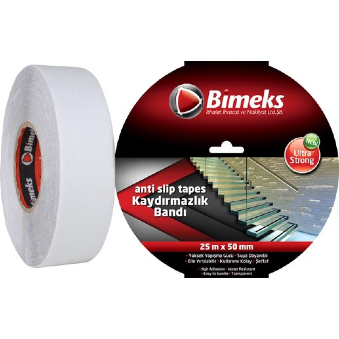 Bimeks Şeffaf Kaydırmazlık Bandı - 25 Mt X 50 Mm