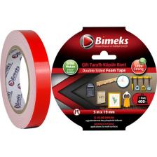 Bimeks Çift Taraflı Extra Güçlü Köpük Montaj Bandı - 5 Mt X 19 Mm