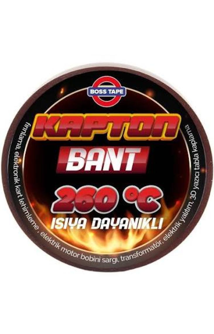 Boss Tape 260°C Isıya Dayanıklı Yanmaz Kapton Termal Yalıtım Bandı