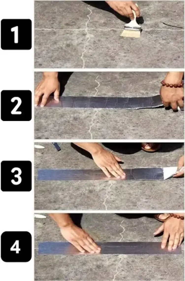 2N7 2 mt Yüksek Sıcaklık Dayanan Su Geçirmez Çatı Duvar Çatlak Onarıcı Yapışkan Bant Folyo 5 cm