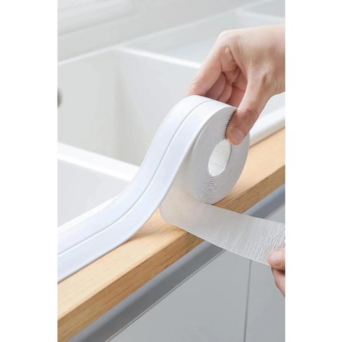 Jetfast 3,2 Metre 38 mm Beyaz Su Geçirmez Sizdirmaz Bant Ev Küvet Lavabo Mutfak Kenar Bandı Su Geçirmez Bant