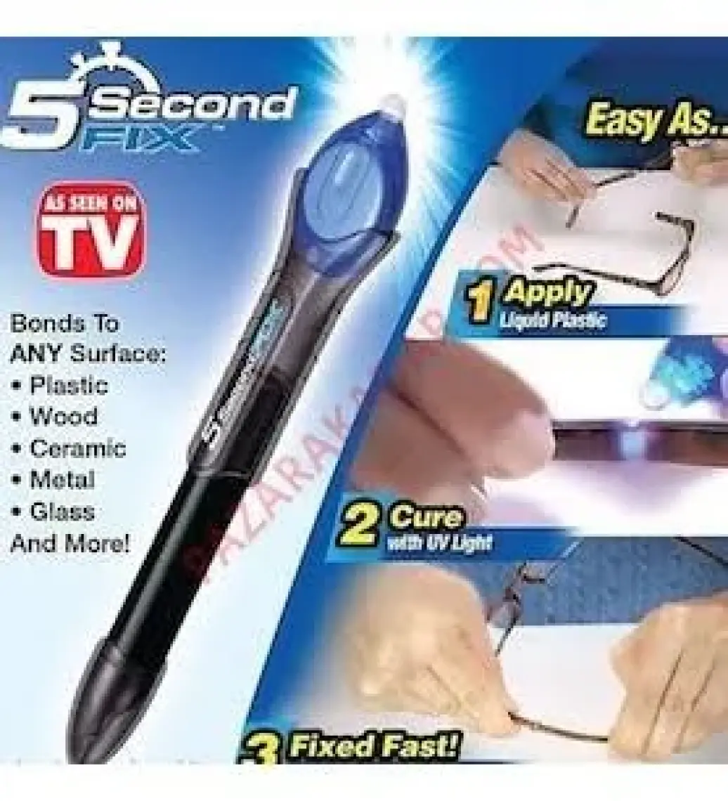 Duran Ticaret 5 Second Fix 5 Saniyede Uv Cam Metal Ahşap Plastik Yapıştırıcı