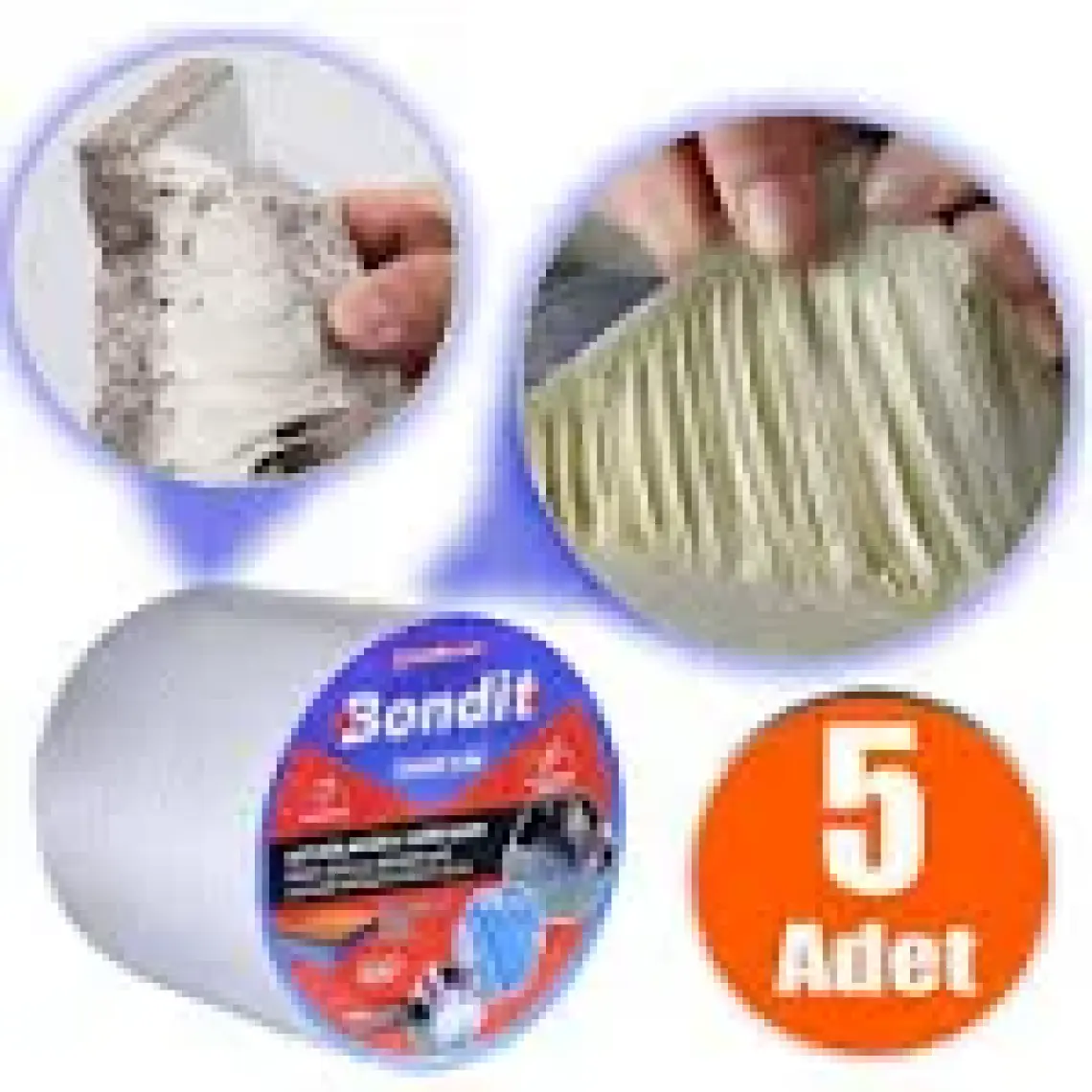 Bondit Çatı Izolasyon Ses Su Yalıtım Tamir Çamur Bandı 10 cm Metre Seç 10 Metre x 10 cm