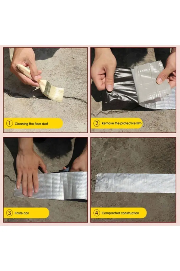 Bondit Çatı Izolasyon Ses Su Yalıtım Tamir Çamur Bandı 10 cm Metre Seç 10 Metre x 10 cm