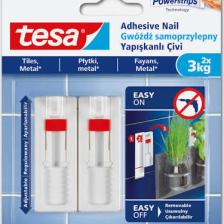 Tesa İz bırakmadan Sökülebilir Yapışkanlı Askı - Çivi, Fayans ve Metal Yüzeyler için 3 kg x 2 adet, 77764