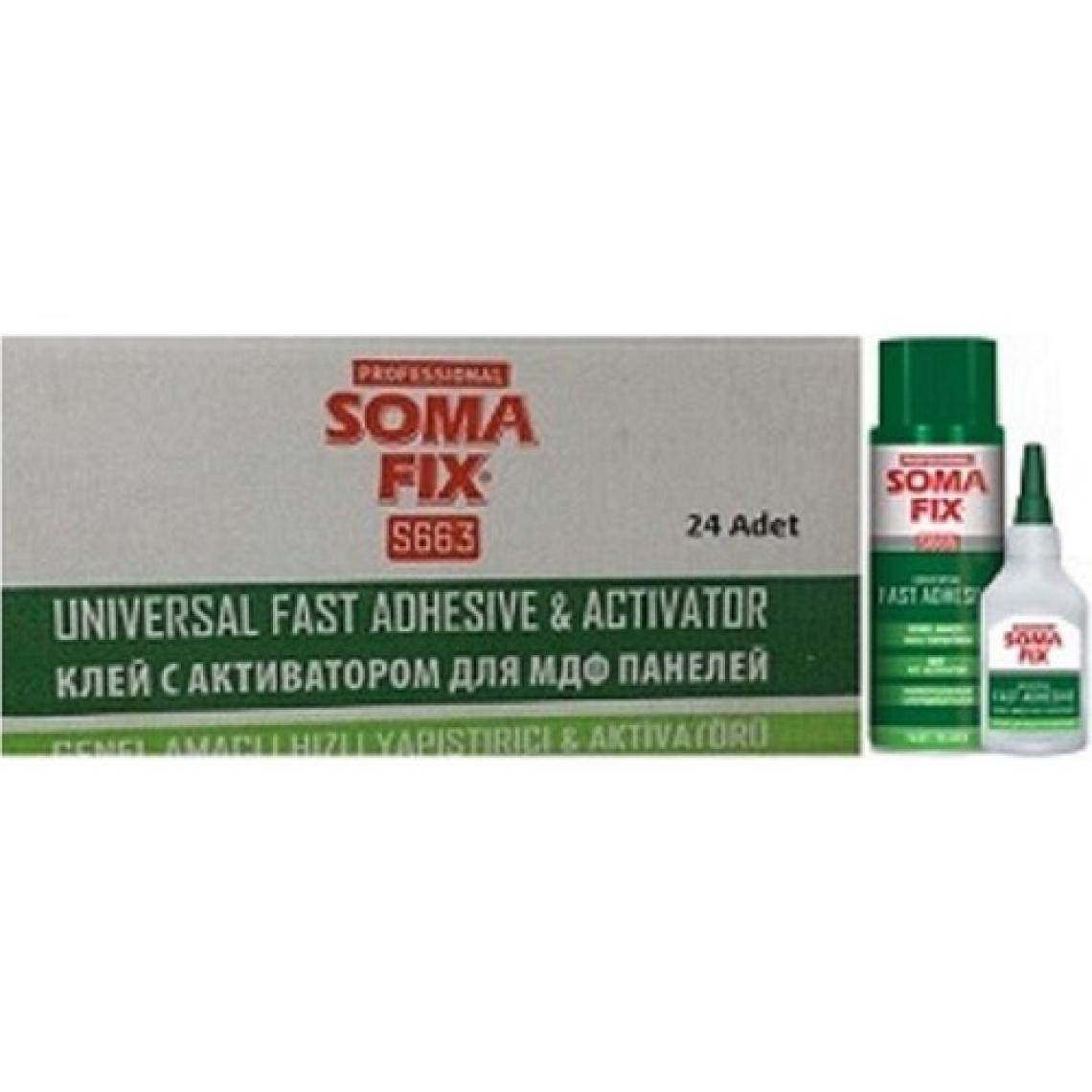 Somafix 200 + 50 ml Şeffaf Süper Hızlı Yapıştırıcı Çift Komponentli Şok Mdf Kit
