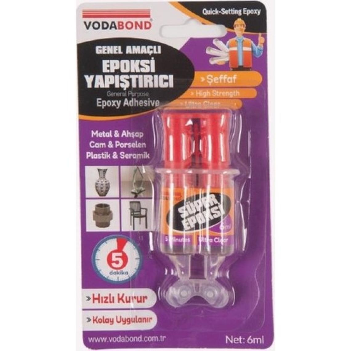 Vodabond Şırınga Epoksi Şeffaf 6Ml