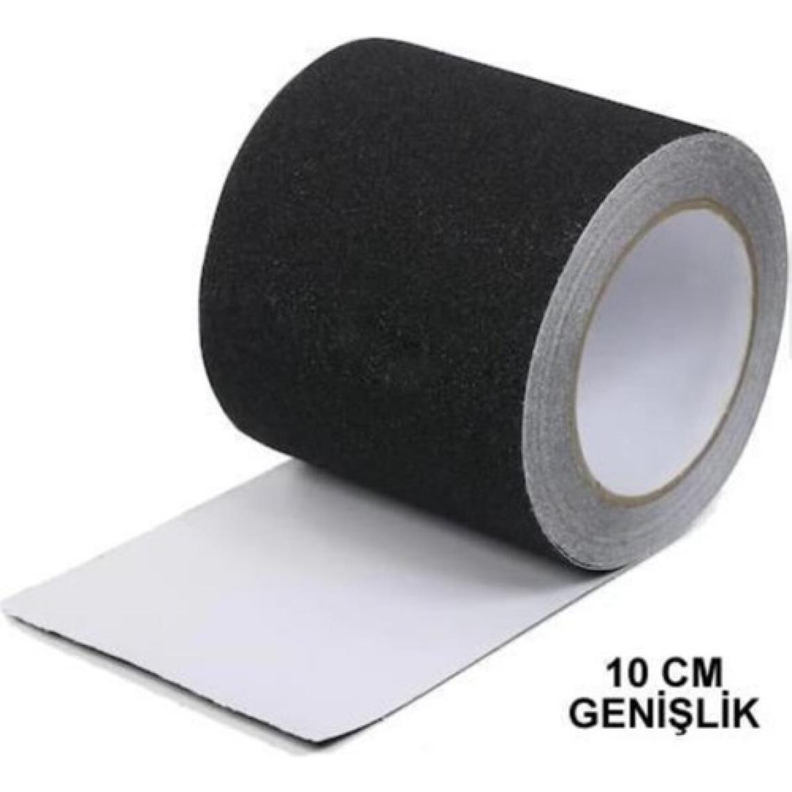 Tik Paket 10CM, ( 100MM )Siyah Merdiven ve Zemin Kaydırmaz Kaymaz Bant 25 Metre
