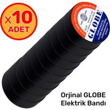 Globe Izole Elektrik Bandı 10'lu Paket Siyah