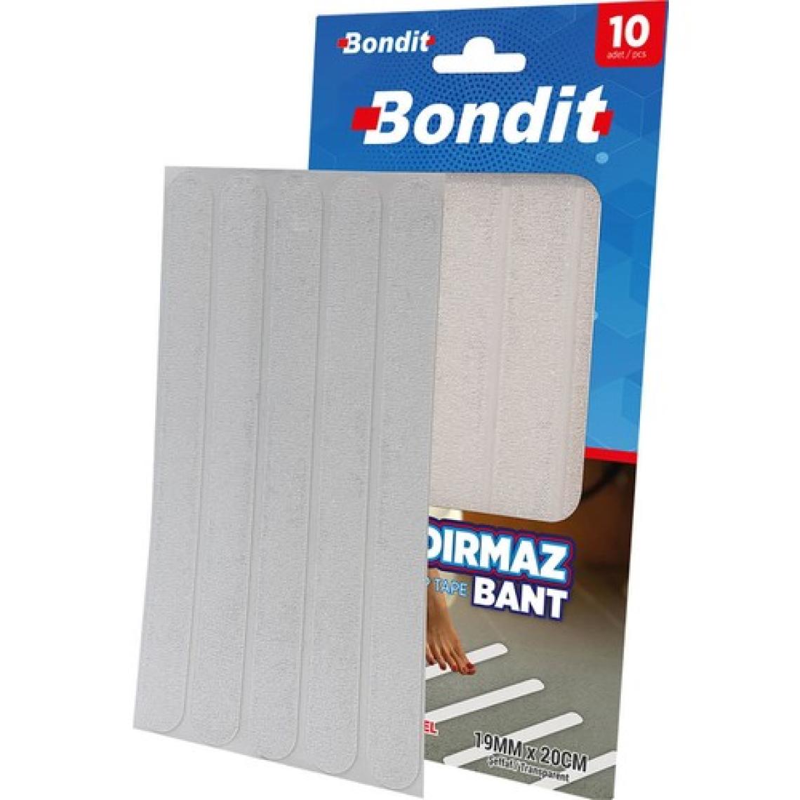 Bondit Banyo Kaydırmaz Bant Şeffaf 19 mm x 20 cm