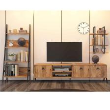 Yanke Tv 180 Atlantik Çam Metal Raflı + Kitaplık