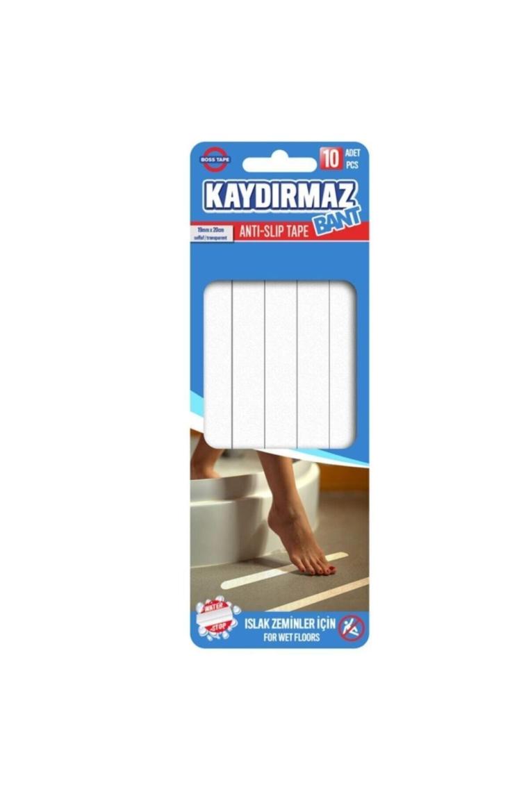 Banyo Küvet Duşakabin Islak Zemin Yer Kaydırmazlık Şeritleri Yapışkanlı 10 Adet