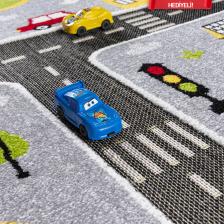 Melaris Halı 3 Boyutlu Trafik Arabalı Halı Dokuma Çocuk Halısı Anaokul Kreş Oyun Halısı