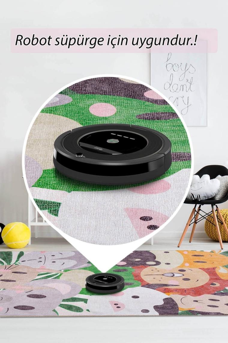 Artloop Çocuk Odası Halısı Minor Dekoratif Renkli Halı Al 416