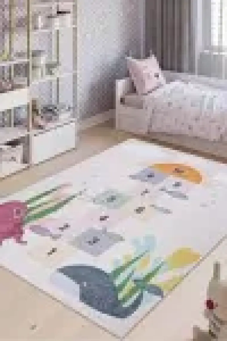 Artloop Çocuk Odası Halısı Minor Dekoratif Renkli Halı Al 415