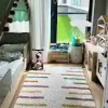 Cool Halı Cool Cotton Ccn 03 Multy Xw Makinede Yıkanabilir Kaymaz Tabanlı Naturel Pamuk Dokuma Bebek Halısı