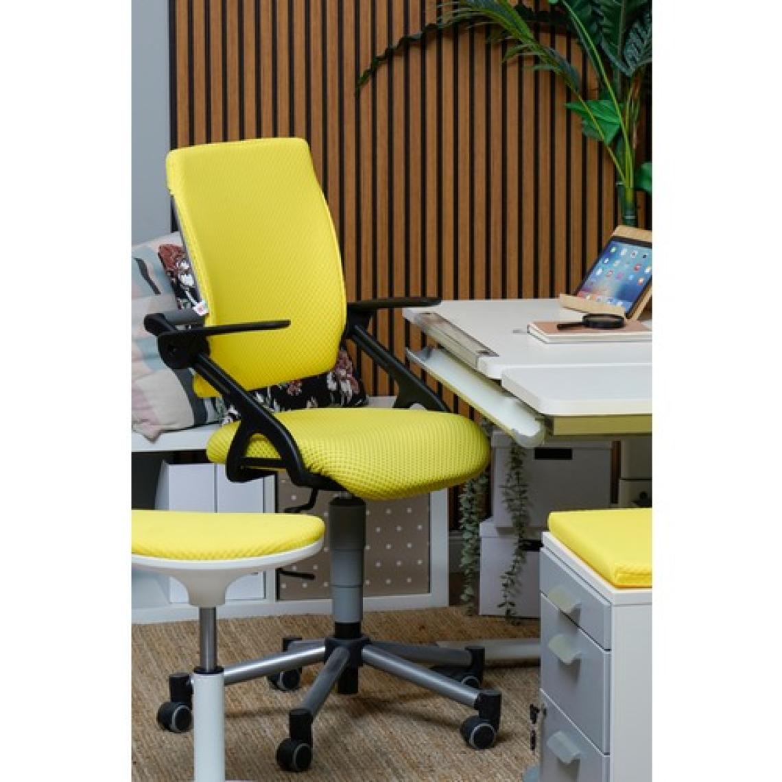 Creo Mobili Üniversite Öğrencisi İçin Yüksekliği Ayarlanabilir Sandalye - Taşıma kap. 120kg, Sarı/Sarı - Vega
