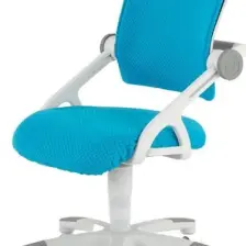 Creo Mobili Üniversiteli Çalışma Sandalyesi, Modern Kolsuz Sandalye - Taşıma kap. 120kg, Beyaz/Mavi - Sirius
