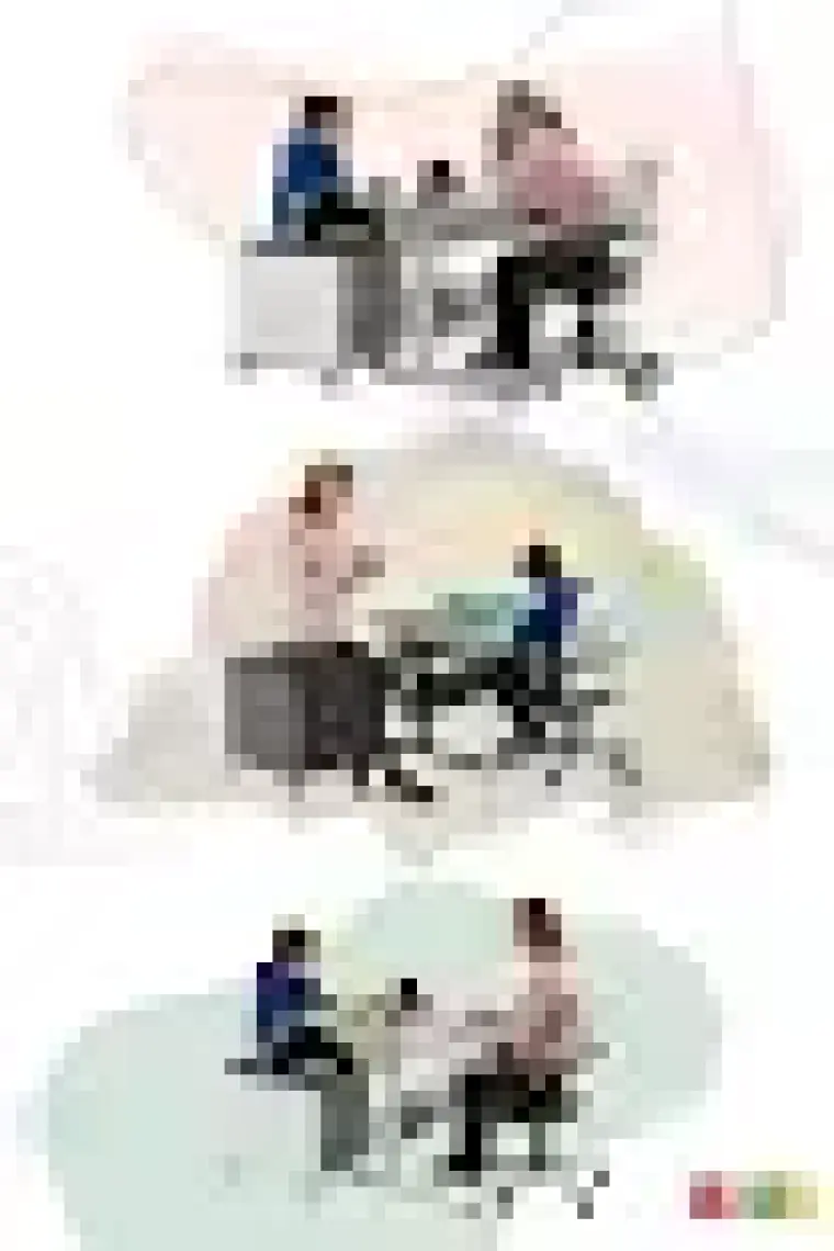 Creo Mobili Kollu Ofis Sandalyesi, Yükseklik ve Sırt Ayarlı Sandalye - Taşıma kap. 120kg, Beyaz/Fuşya - Vega