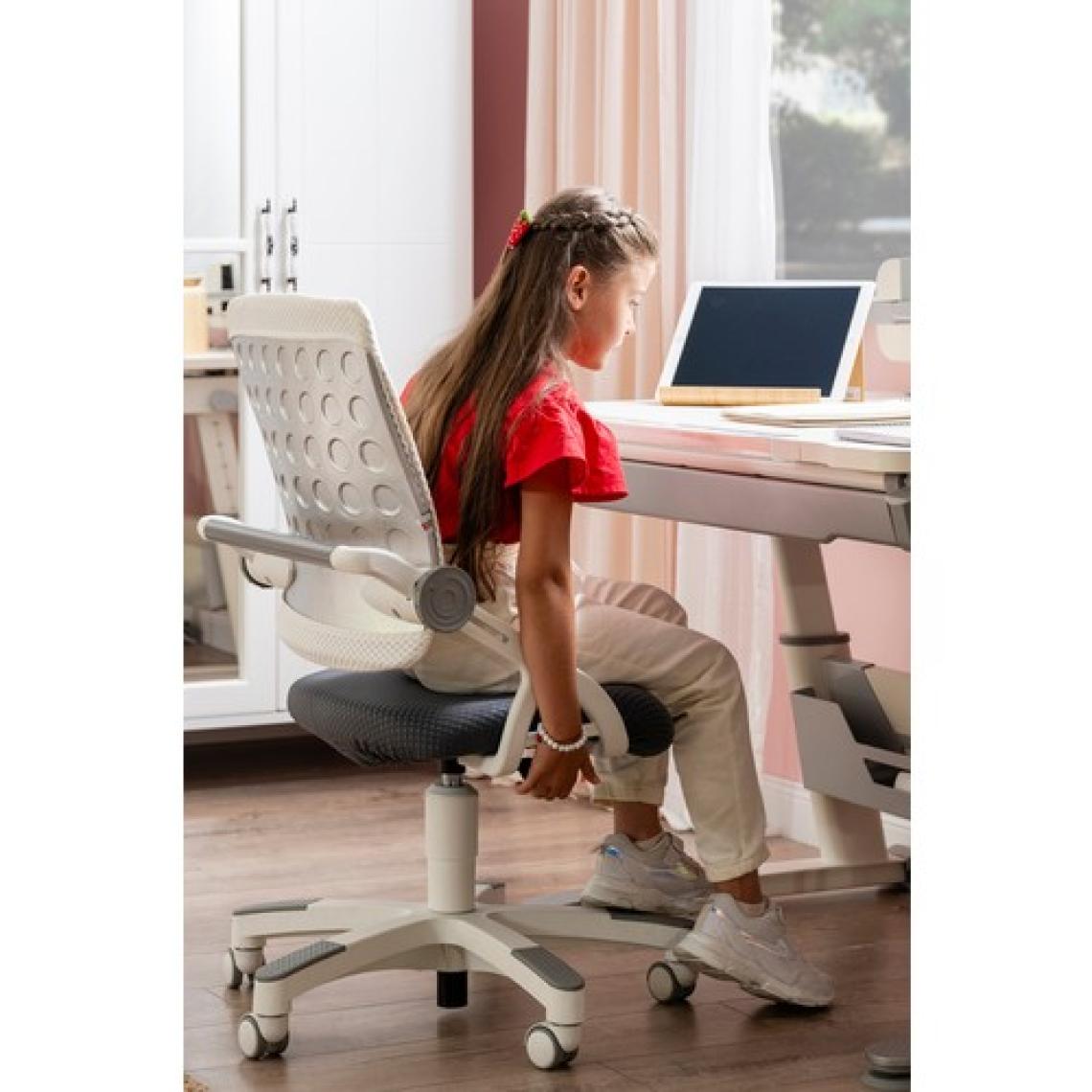 Creo Mobili Ergonomik Çalışma Sandalyesi, Sırt ve Yükseklik Ayarlı - Taşıma kap. 120kg, Beyaz/Sarı - Sirius