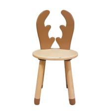 Wood & Joy Doğal Ahşap Renkli Çocuk Sandalye Geyik
