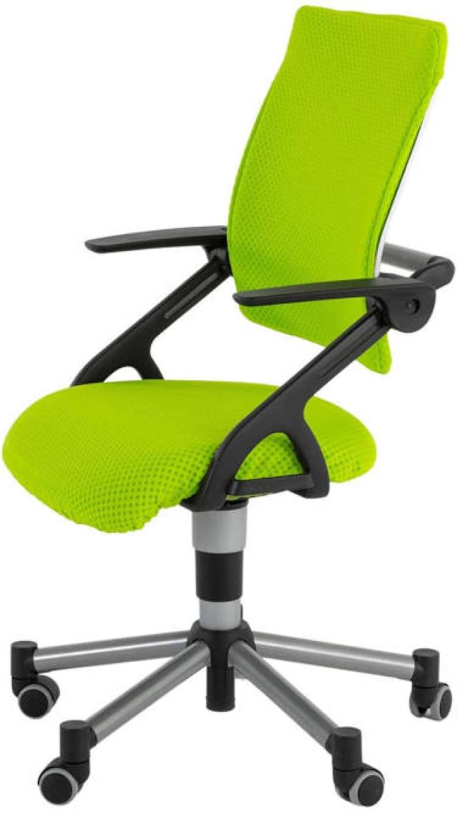 Creo Mobili Evde Kullanıma Uygun Ofis Tipi Kollu Sandalye - Taşıma kap. 120kg, Yeşil/Yeşil - Vega