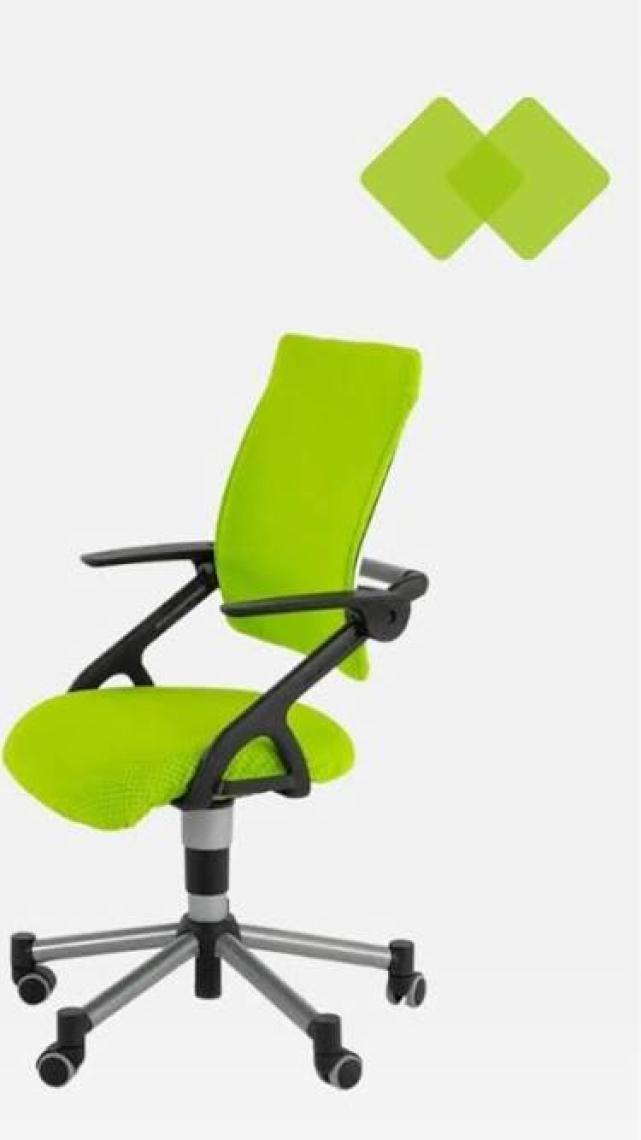 Creo Mobili Evde Kullanıma Uygun Ofis Tipi Kollu Sandalye - Taşıma kap. 120kg, Yeşil/Yeşil - Vega