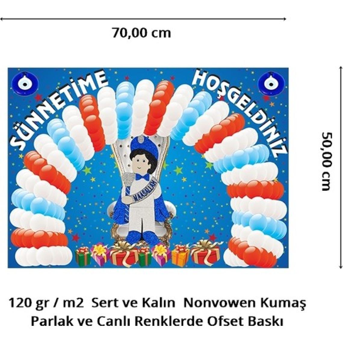 Süsle Bebek ve Parti Sünnetime Hoşgeldiniz Afiş - 70cm x 50cm