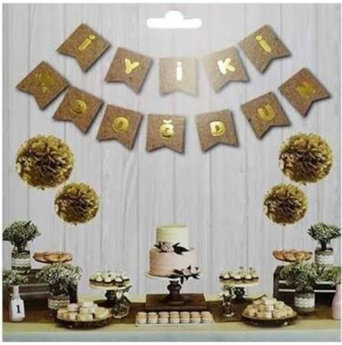Çıtı Pıtı Store Kraft Gold Iyi Ki Doğdun Yaldızlı Banner