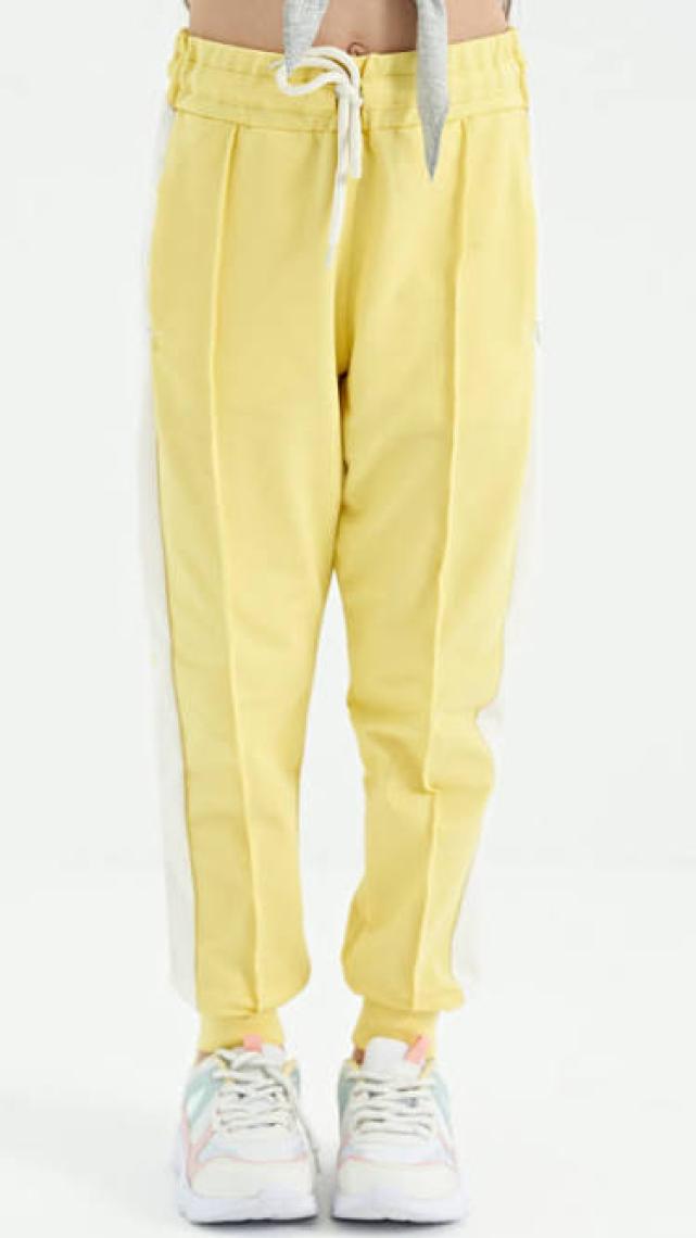 Tommy Life Limon Yan Bantlı Gizli Fermuar Cep Detaylı Jogger Kız Çocuk Eşofman Alt - 75122