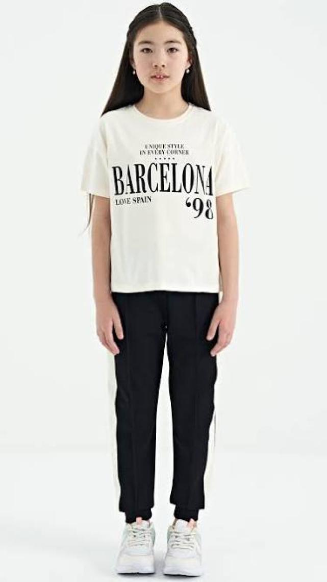 Tommy Life Limon Yan Bantlı Gizli Fermuar Cep Detaylı Jogger Kız Çocuk Eşofman Alt - 75122