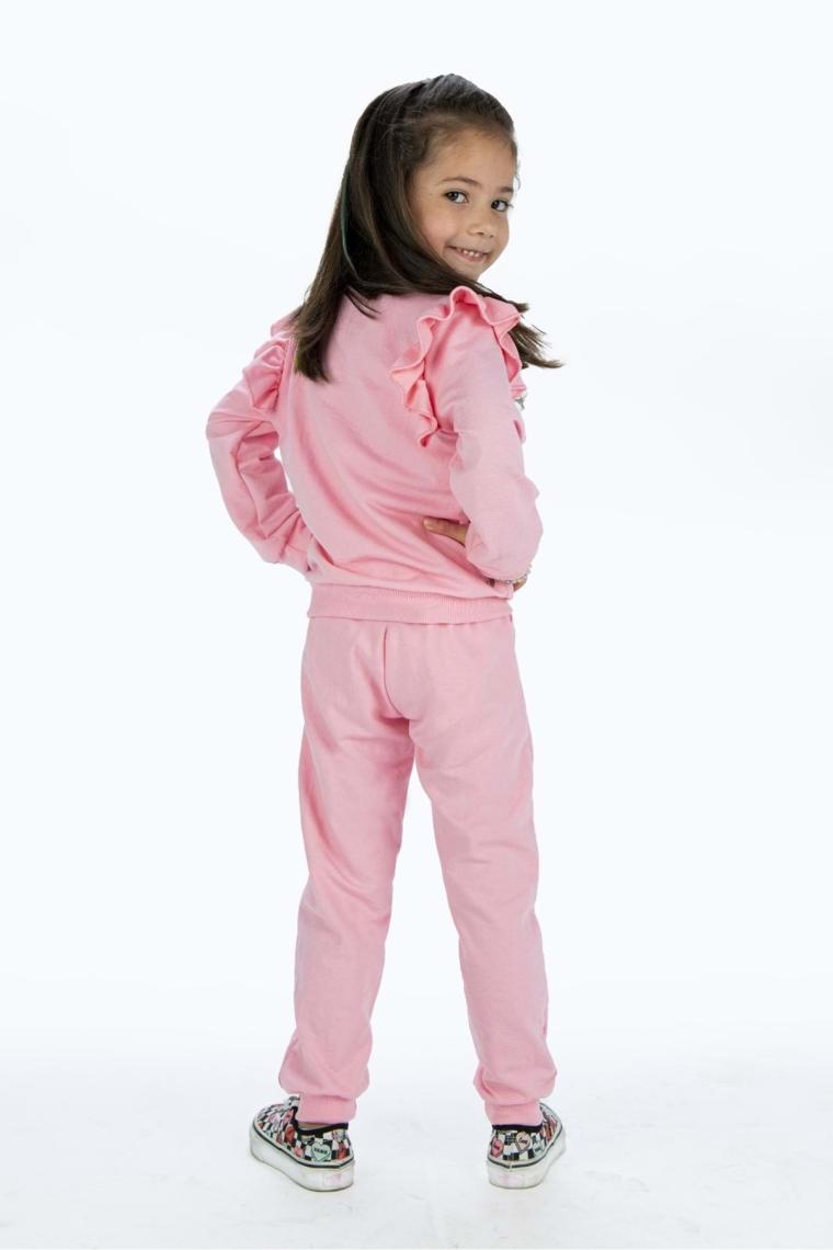 Mnk Baby Kız Çocuk Atlı 2iplik Kumaş Eşofman Takımı MNK0427