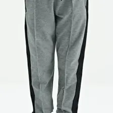 Tommy Life Tommy Life  Gri Melanj Yan Bantlı Gizli Fermuar Cep Detaylı Jogger Kız Çoccuk Eşofman Alt - 75122