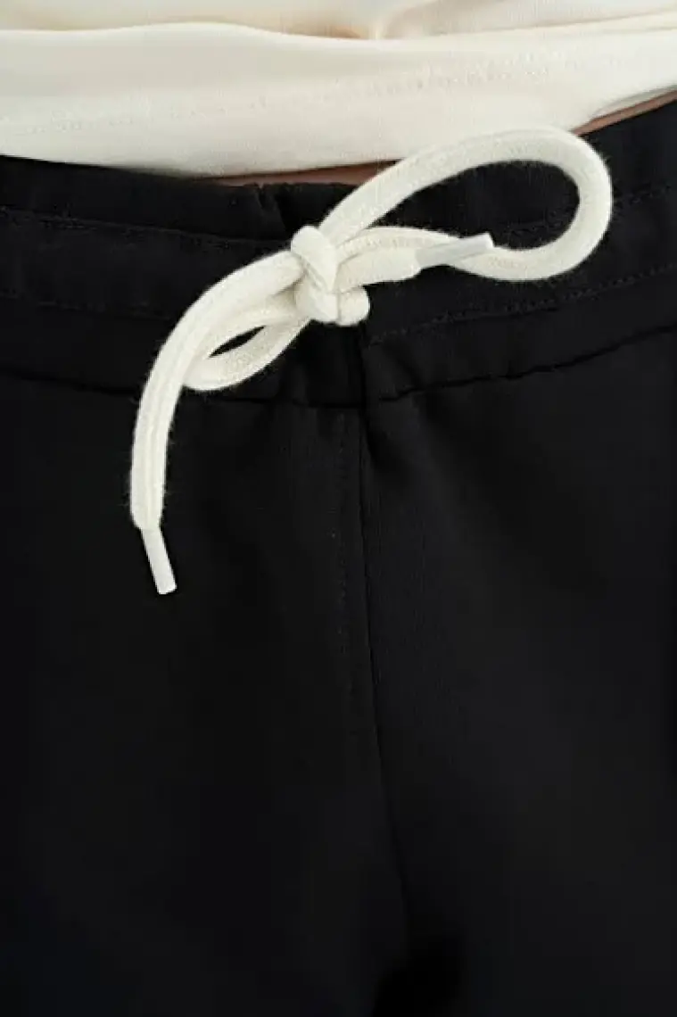 Tommy Life Tommy Life  Gri Melanj Yan Bantlı Gizli Fermuar Cep Detaylı Jogger Kız Çoccuk Eşofman Alt - 75122