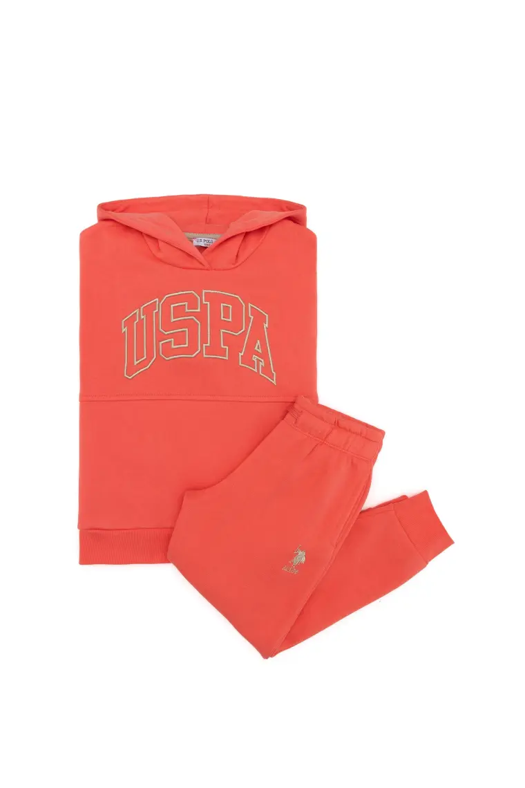 U.S. Polo Assn. Lisanslı Klasik Coral Kız Çocuk Eşofman Takım