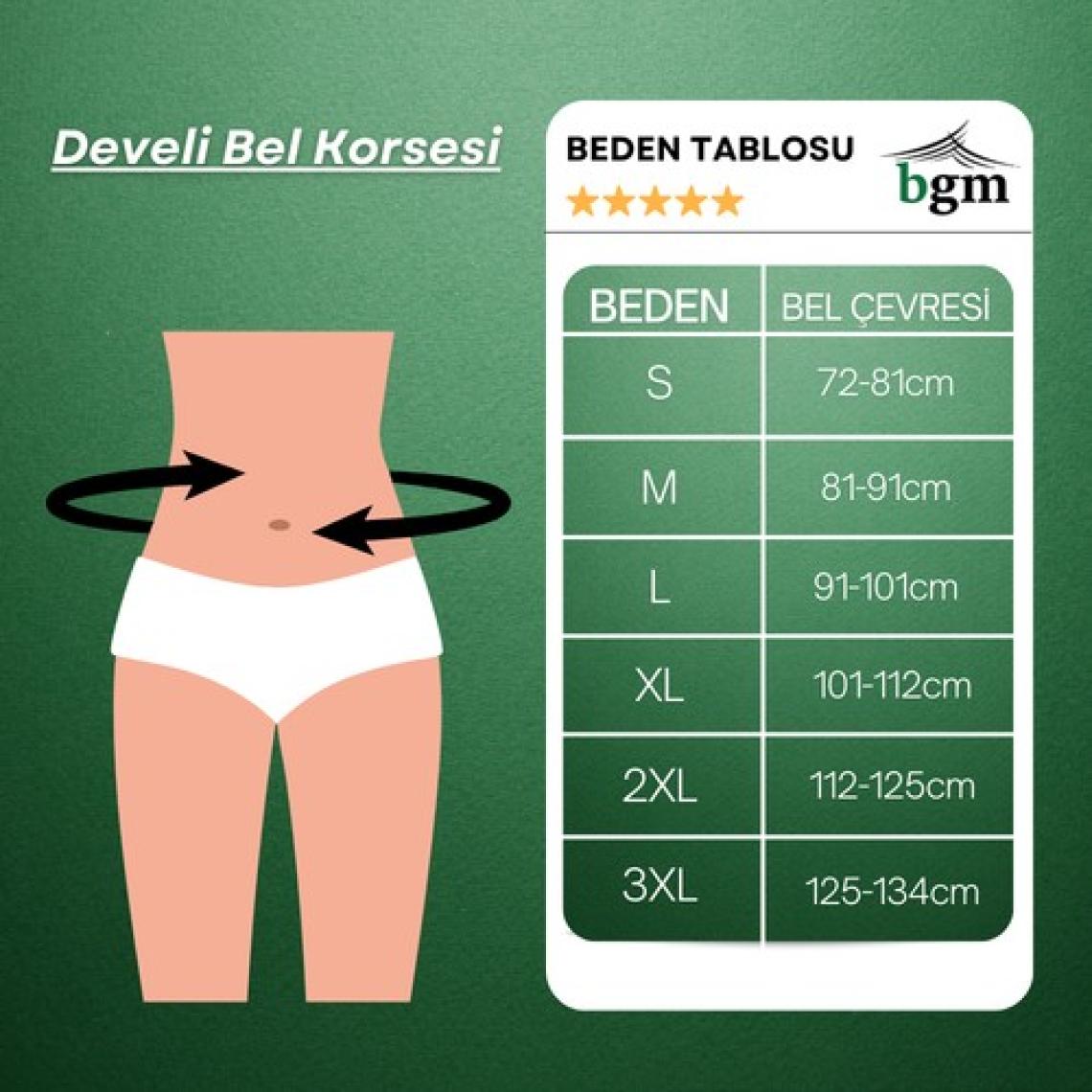 BGM Deve Tüyü Yün Bel Korsesi Yüksek Kalite Develi Yün Bel Korse Bel Kuşağı