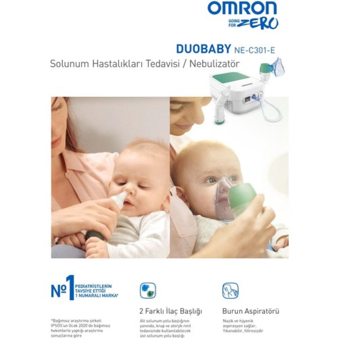 DuoBaby, Burun Aspiratörlü Alt ve Üst Solunum Yoluna Uygun Nebulizatör