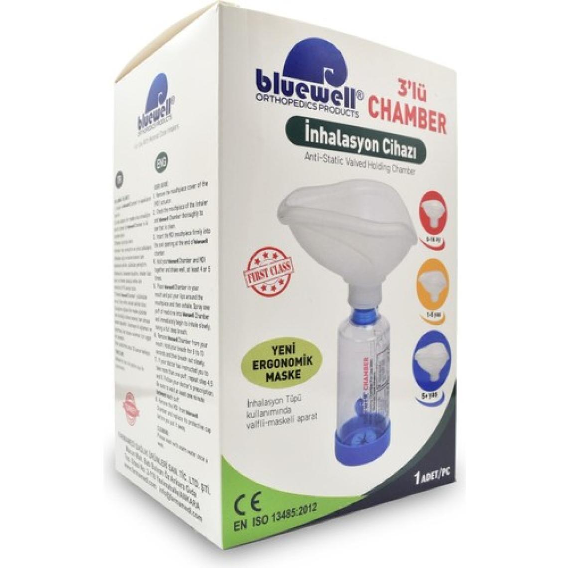 Bluewell 3'lü Aerochamber Inhalasyon Cihazı