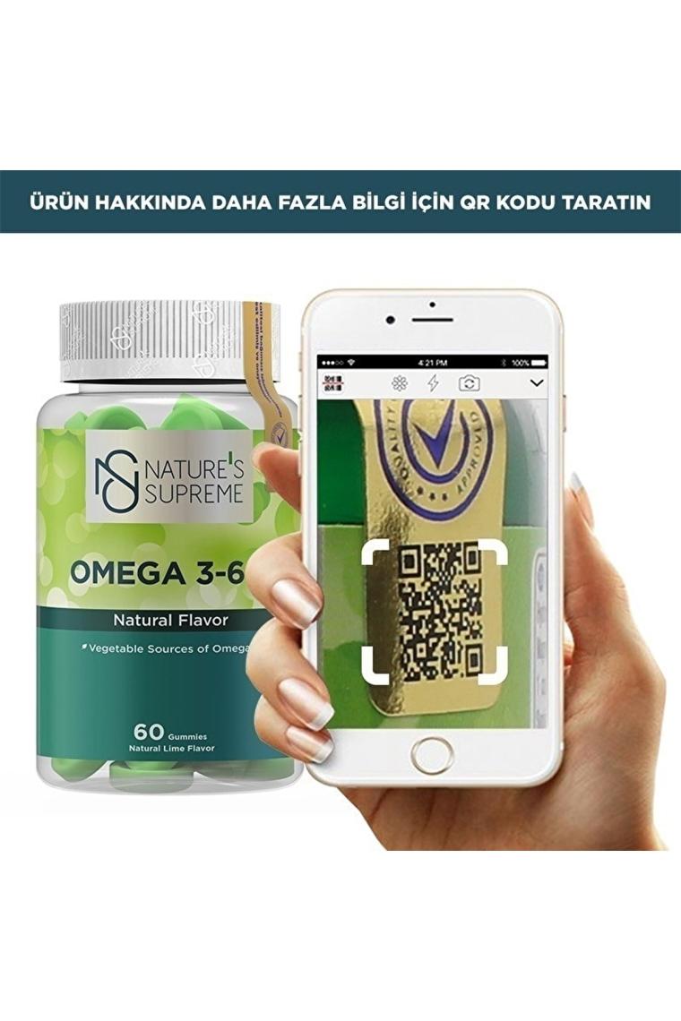 Nature's Supreme Omega 3 - 6 - 9 60 Çiğnenebilir Form