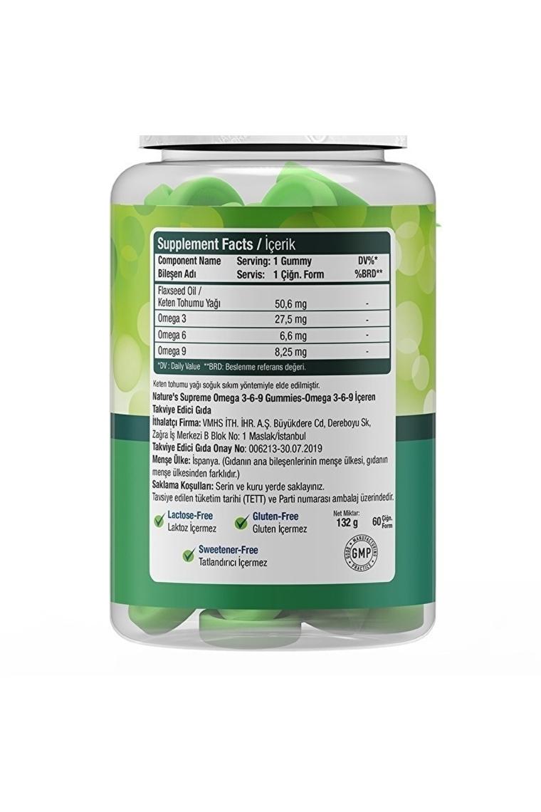 Nature's Supreme Omega 3 - 6 - 9 60 Çiğnenebilir Form