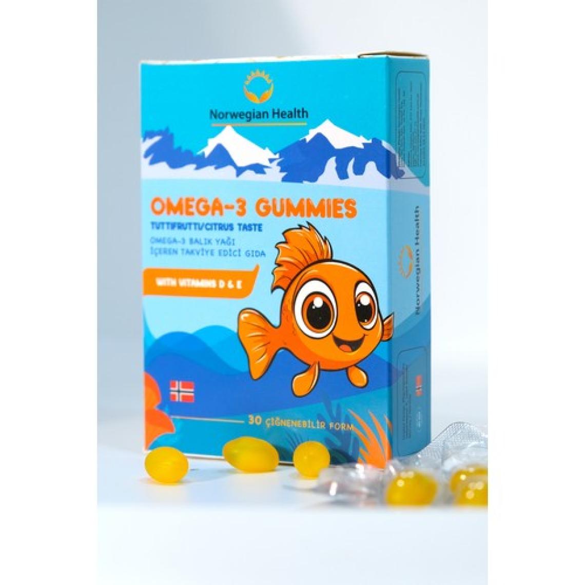 Norwegian Health Çocuk Omega 3 Ciğnenebilir Gummies 30 Kapsül