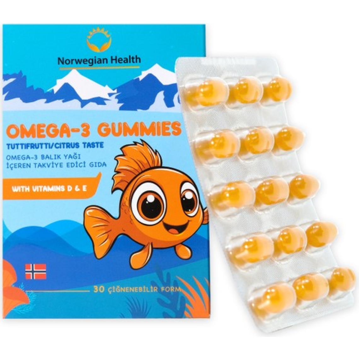 Norwegian Health Çocuk Omega 3 Ciğnenebilir Gummies 30 Kapsül