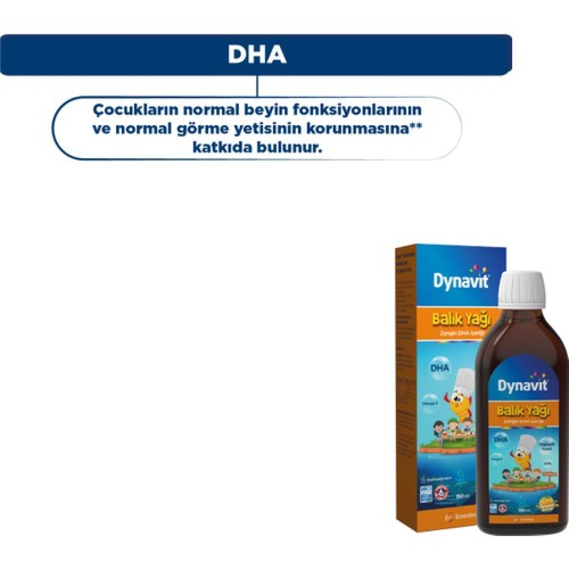 Dynavıt Portakal Aromalı Balık Yağı 150 mL - Omega-3, EPA, DHA