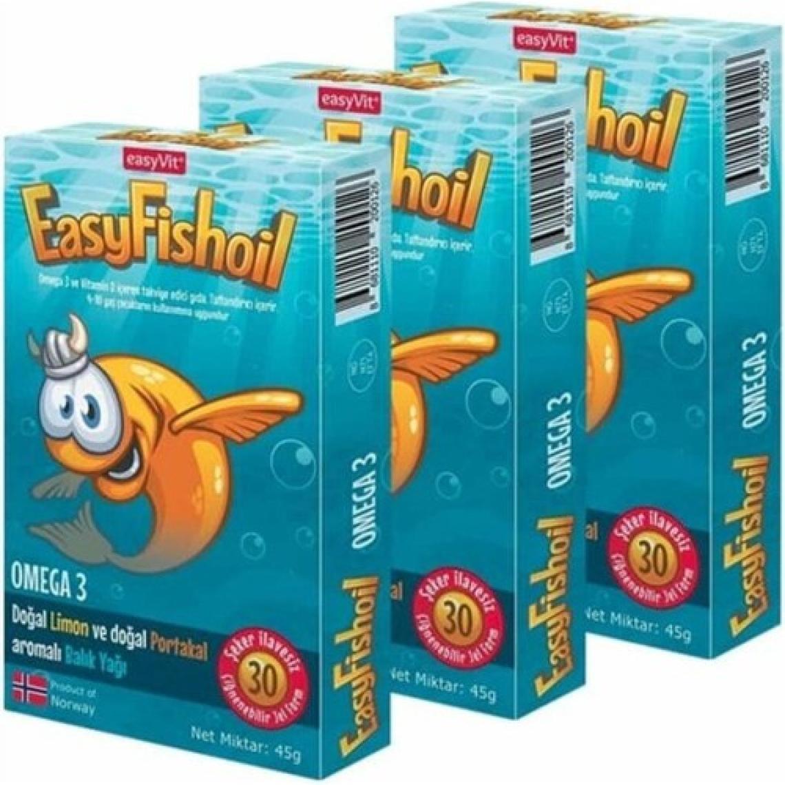 Easyvit EasyFishoil Omega 3 Balık Yağı 30 Jel Tablet X 3 Adet