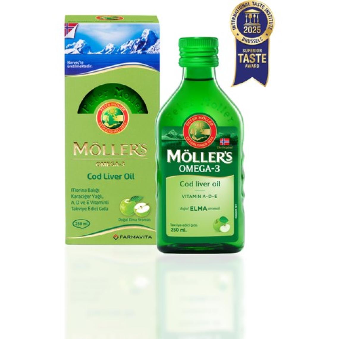 Möller's Elma Aromalı Omega-3 Balık Yağı 250 ml