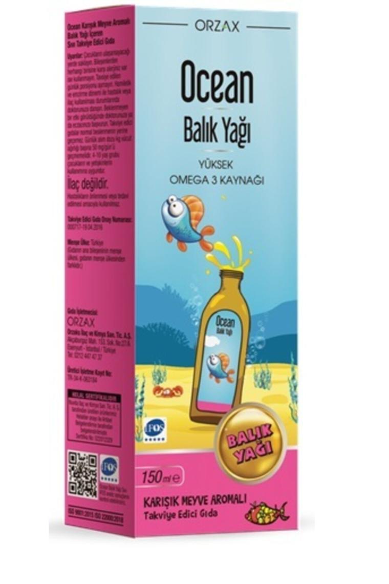 Orzax Ocean Balık Yağı Şurubu Tutti Frutti Kral Şakir 150 ml